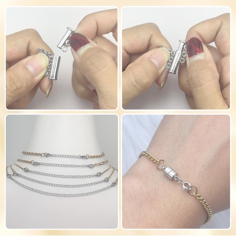 MKCYD Magnetic Jewelry Clasps for Necklace Extender and Layering, Multiple Styles Magnetic Clasps for Necklace Bracelet Anklet - Image 3